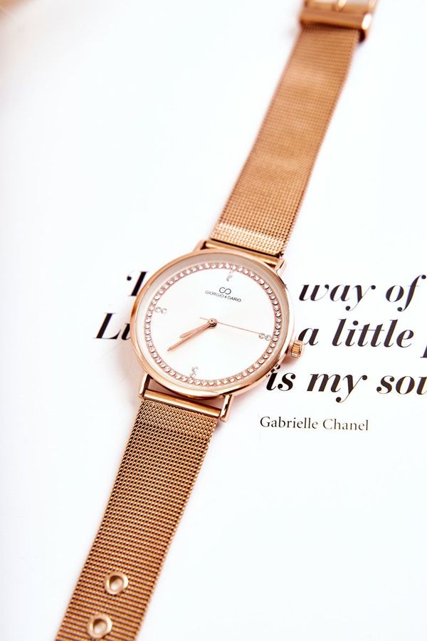 Kesi Women's analogue watch Giorgio & Dario with cubic zirconia Rose gold