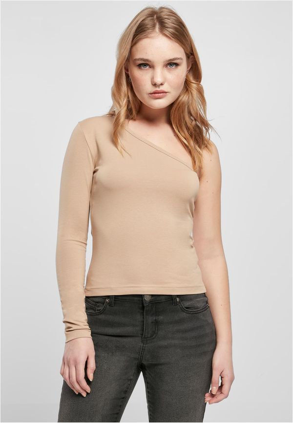 UC Ladies Women's asymmetrical long-sleeved bundle beige