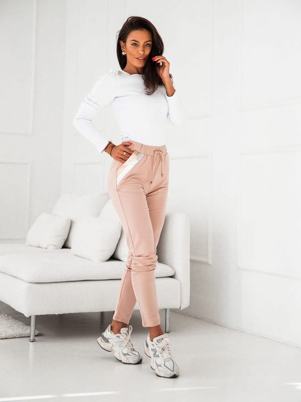 FASARDI Women's beige cotton sweatpants