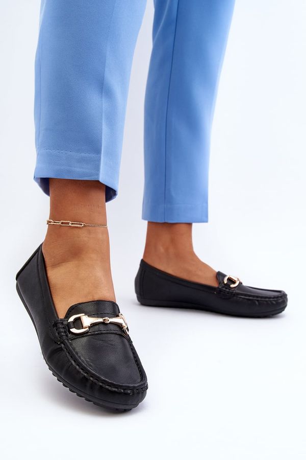 Kesi Women's classic loafers made of eco leather black Demese