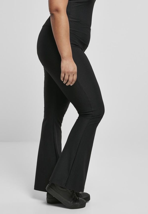 Urban Classics Women's high-waisted leggings with ribbed fit black