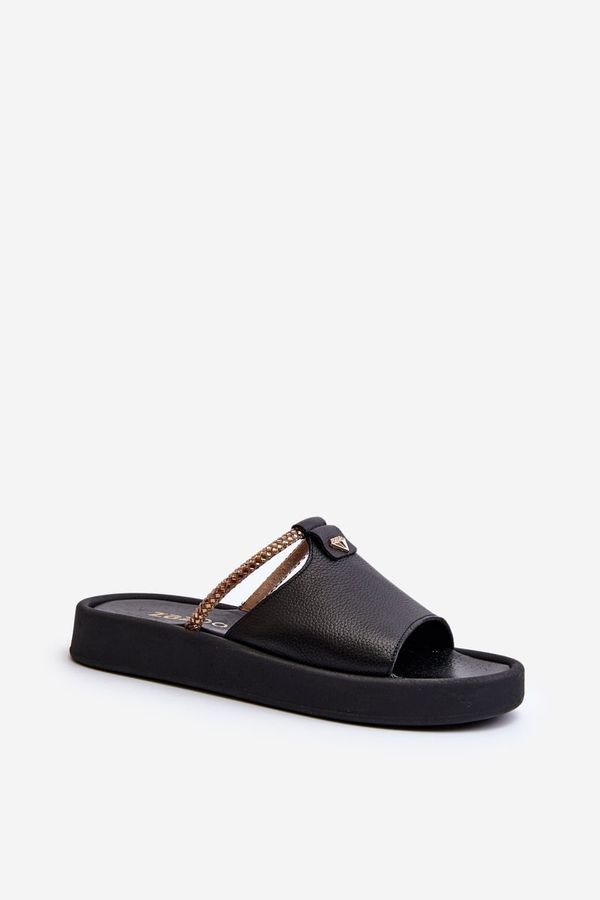 Zazoo Women's Leather Sandals Zazoo 2896 Black