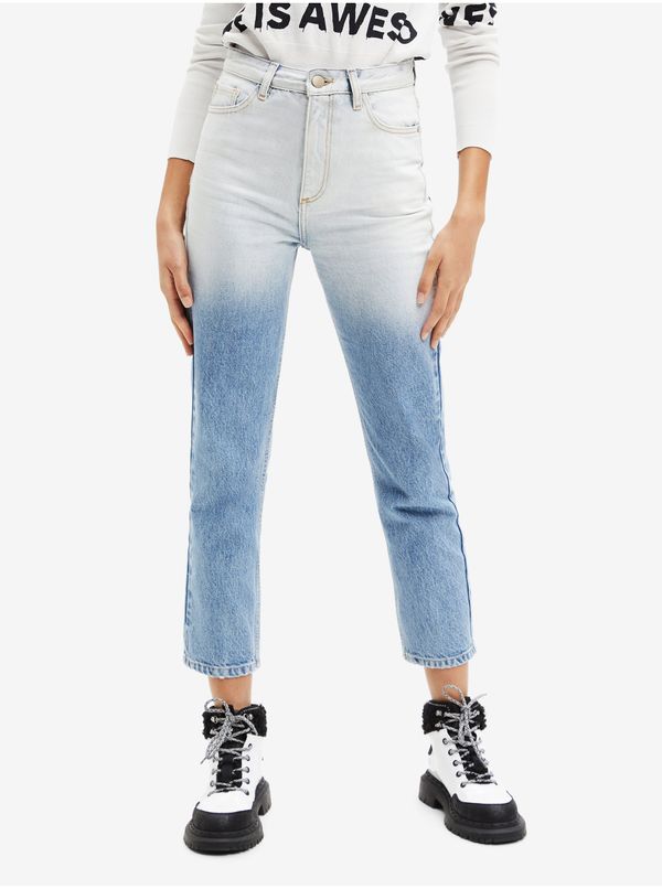 DESIGUAL Women's Light Blue Straight Jeans Desigual Res - Women