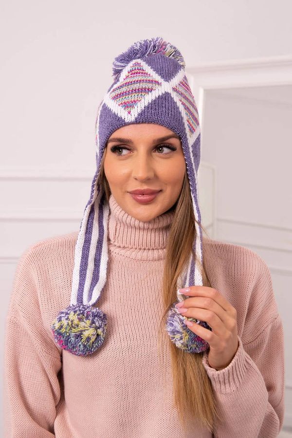 Kesi Women's long-eared cap Eunika K322 purple