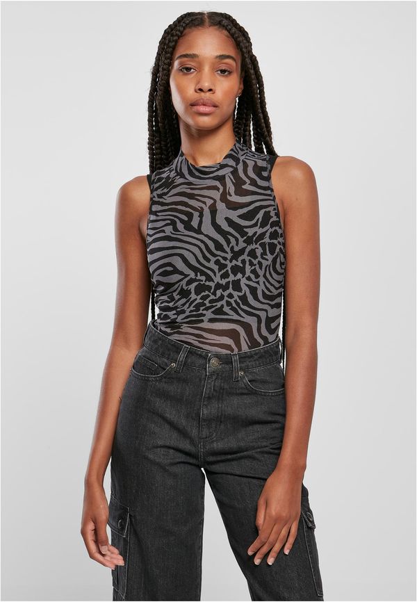 Urban Classics Women's Sleeveless Mesh Body Asphalt/Black