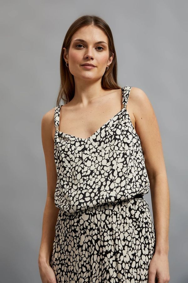 Moodo Women's top MOODO - ecru white/black