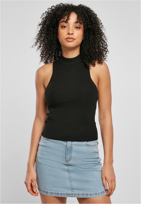 Urban Classics Women's turtleneck with short rib knit black