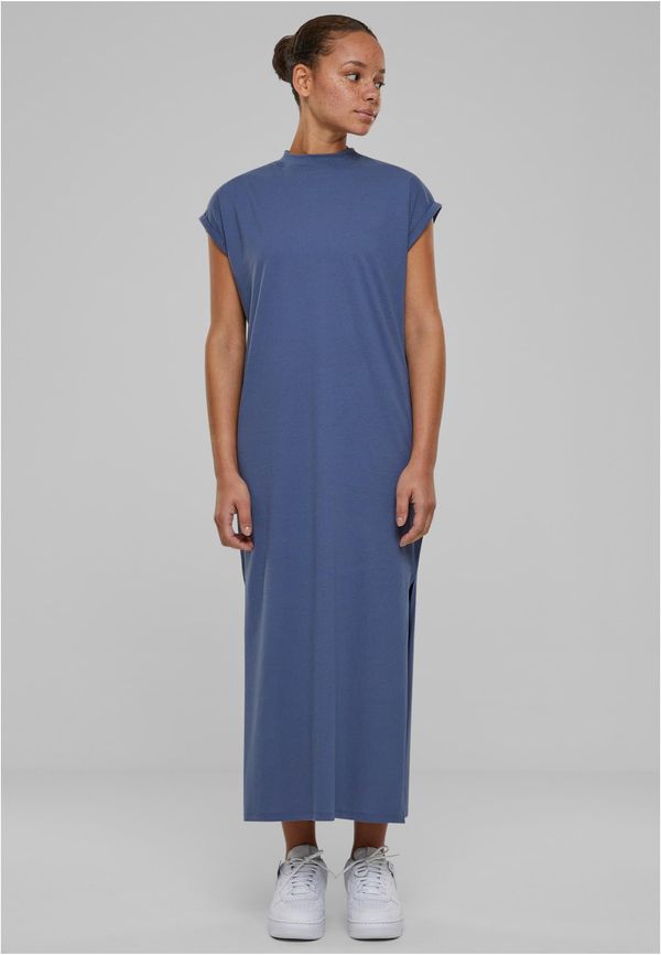 Urban Classics Women's Urban Classics Long Extended Shoulder Dress - Blue