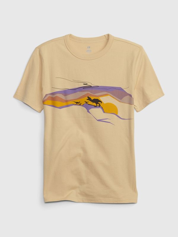 GAP Yellow boys' T-shirt with GAP print