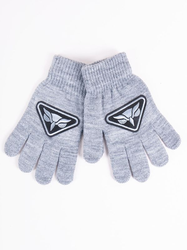 Yoclub Yoclub Kids's Boys' Five-Finger Gloves RED-0233C-AA5B-002