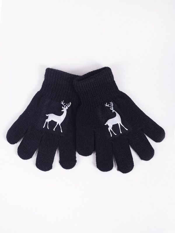 Yoclub Yoclub Kids's Girls' Five-Finger Gloves With Reflector RED-0237G-AA50-006