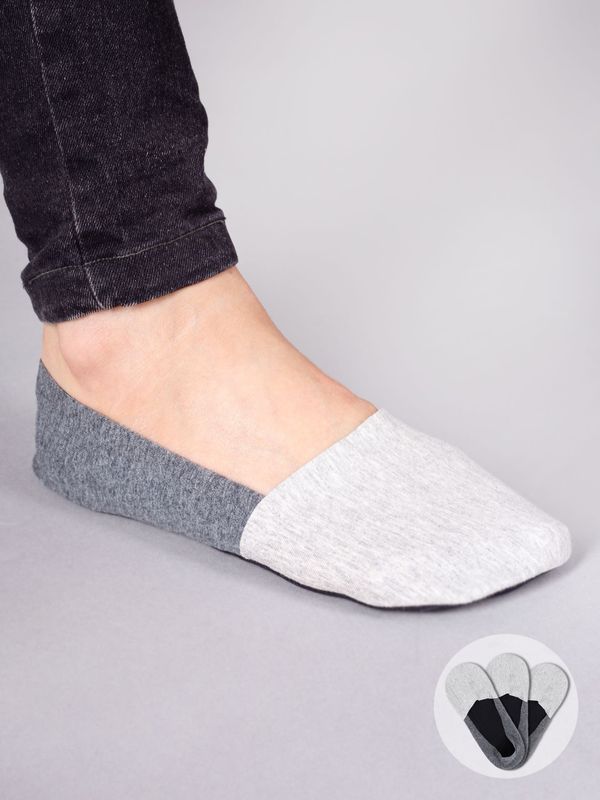 Yoclub Yoclub Man's Men's Cotton No Show Socks With ABS 3-Pack
