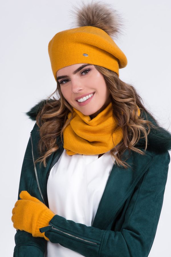 Kamea Ženska beretka Kamea Kamea_Beret_K.20.044.25_Mustard