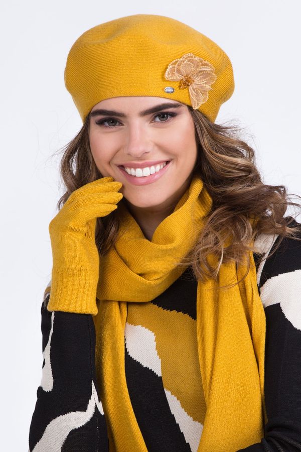 Kamea Ženska beretka Kamea Kamea_Beret_K.20.076.25_Mustard