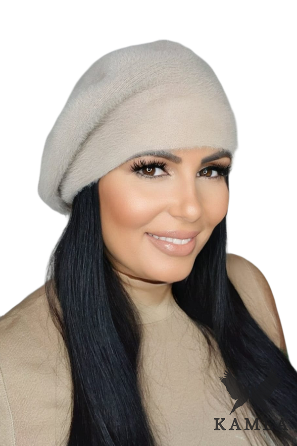 Kamea Ženska beretka Kamea Kamea_Beret_K.22.004.04_Dark_Beige
