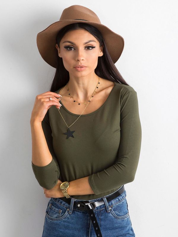 Fashionhunters Ženska bluza Fashionhunters Khaki