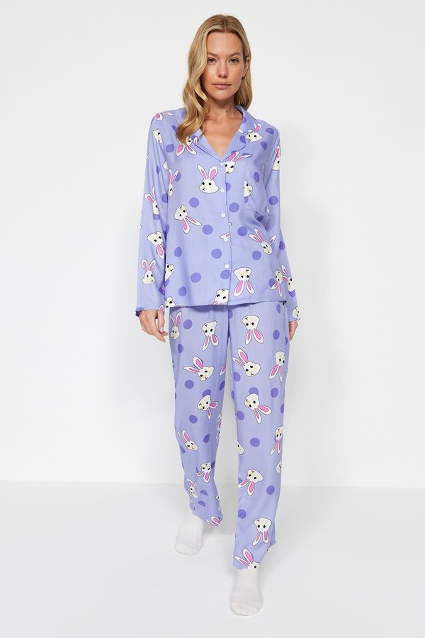 Trendyol Ženska pidžama Trendyol Rabbit patterned