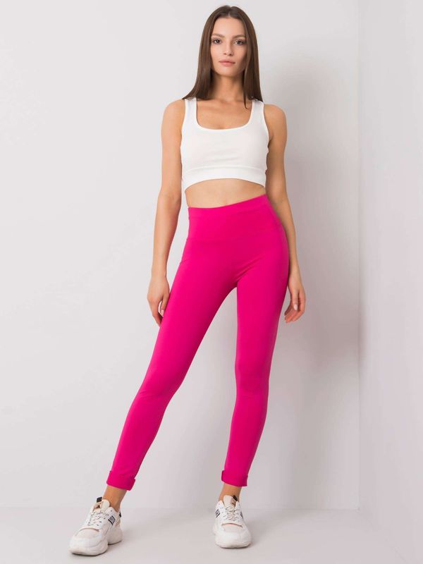 Fashionhunters Ženske sportske tajice Fuchsia