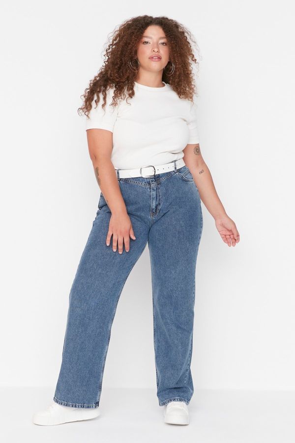 Trendyol Ženske traperice Trendyol High Waist