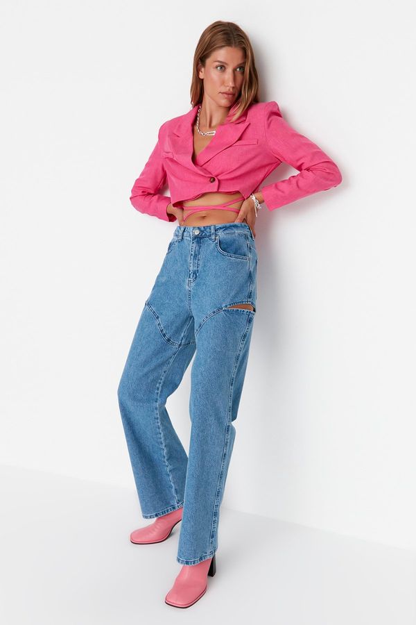 Trendyol Ženske traperice Trendyol High Waist