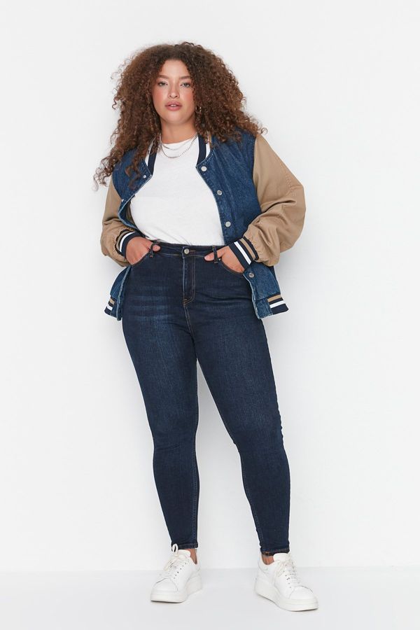 Trendyol Ženske traperice Trendyol Plus Size