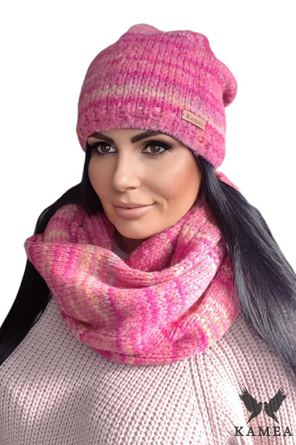 Kamea Ženski set Kamea Kamea_Set_Hat&Chimney_K.21.235.10_Magenta