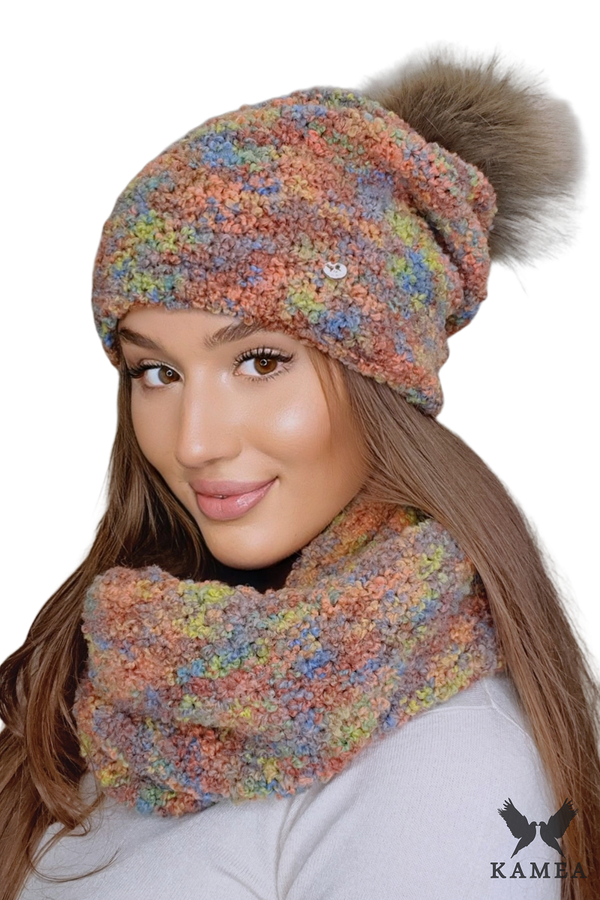 Kamea Ženski set Kamea Kamea_Set_Hat&Chimney_K.22.216.10_Multicolour