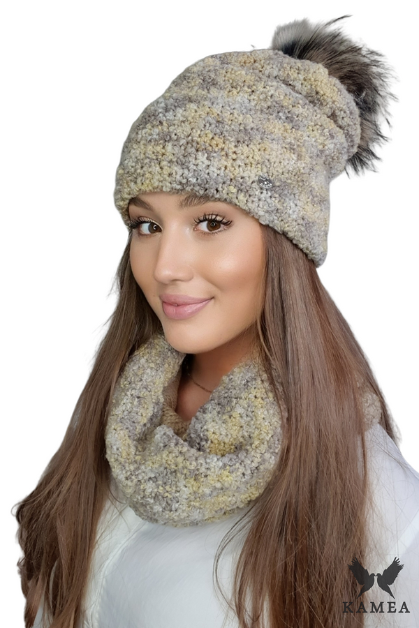 Kamea Ženski set Kamea Kamea_Set_Hat&Chimney_K.22.216.11_Multicolour