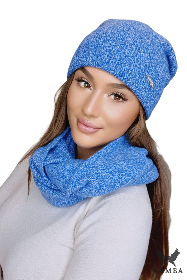 Kamea Ženski set Kamea Kamea_Set_Hat&Chimney_K.22.249.17_Blue