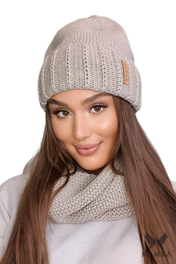 Kamea Ženski set Kamea Kamea_Set_Hat&Chimney_K.22.252.03_Beige
