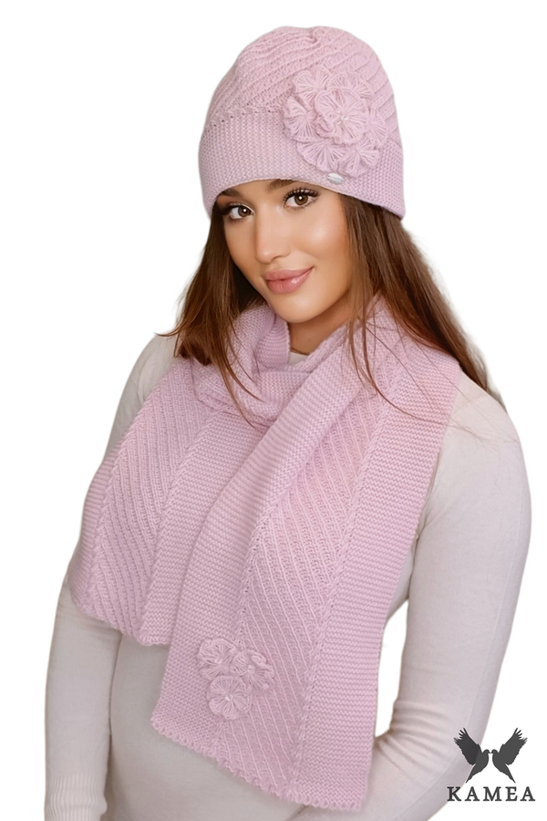 Kamea Ženski set Kamea Kamea_Set_Hat&Scarf_K.22.207.09_Pink