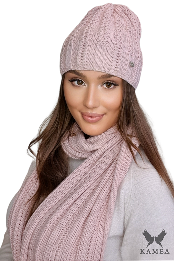 Kamea Ženski set Kamea Kamea_Set_Hat&Scarf_K.22.253.09_Pink