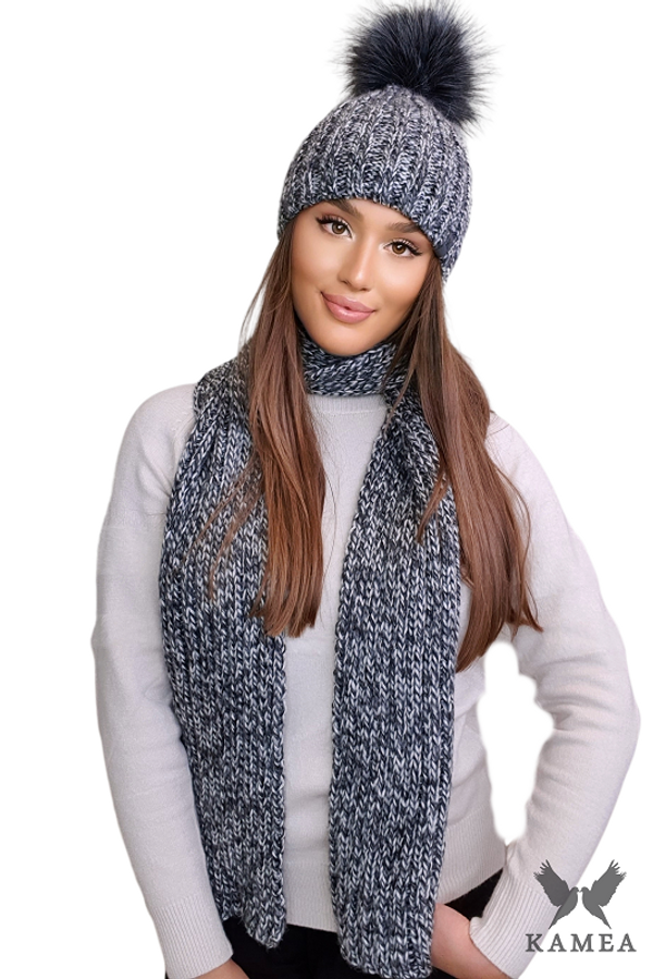 Kamea Ženski set Kamea Kamea_Set_Hat&Scarf_K.22.261.08_Black