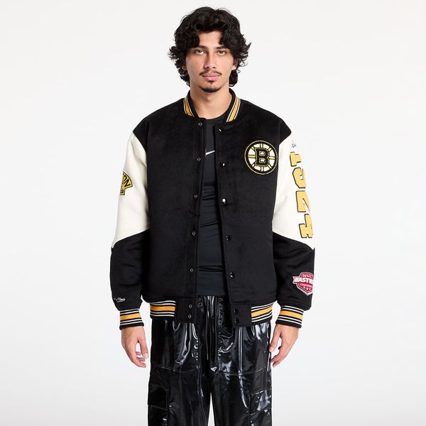 Mitchell & Ness Bomber Mitchell & Ness NHL Team History Varsity Jacket Current Logo Bruins Black XXL