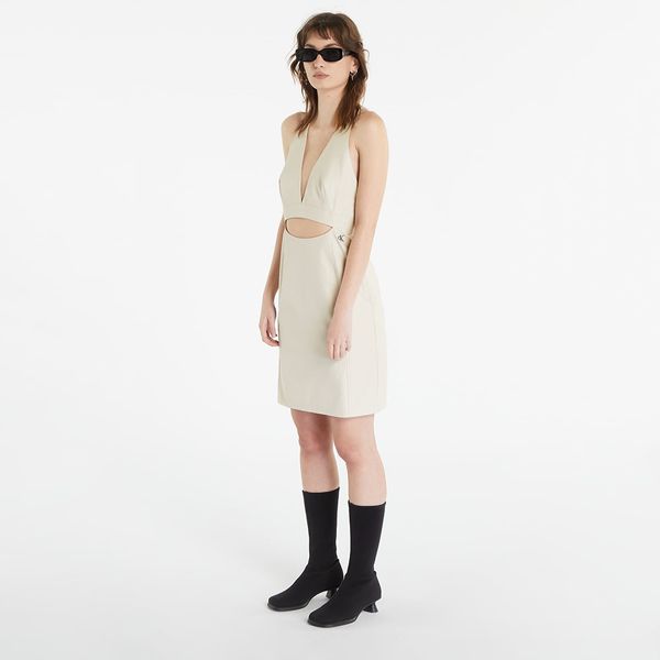 Calvin Klein Calvin Klein Jeans Open Back Utility Dress Beige