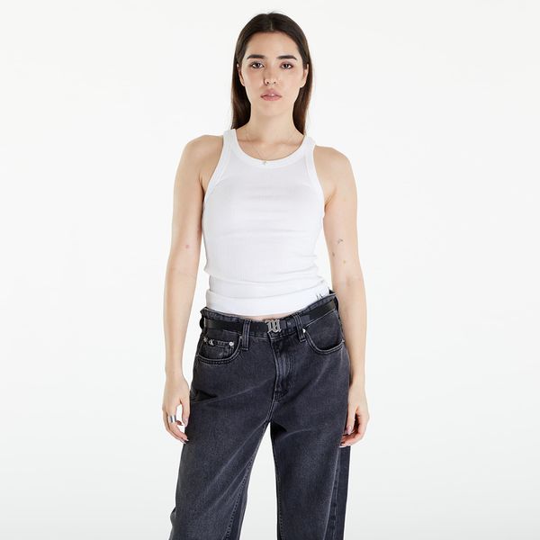 Calvin Klein Calvin Klein Jeans Variegated Rib Woven Top Bright White