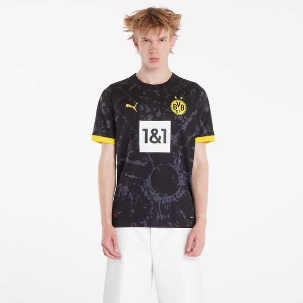 Puma Dres PUMA Borussia Dortmund Away Replica Jersey T-Shirt Black/ Cyber Yellow L
