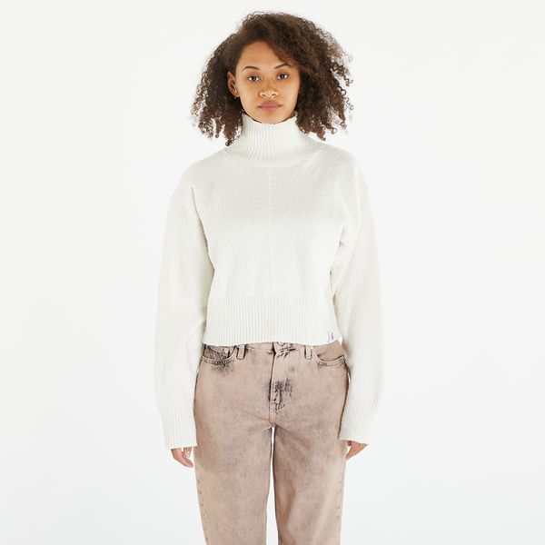 Calvin Klein Džemper Calvin Klein Jeans Boucle High Neck Sweater Ivory L