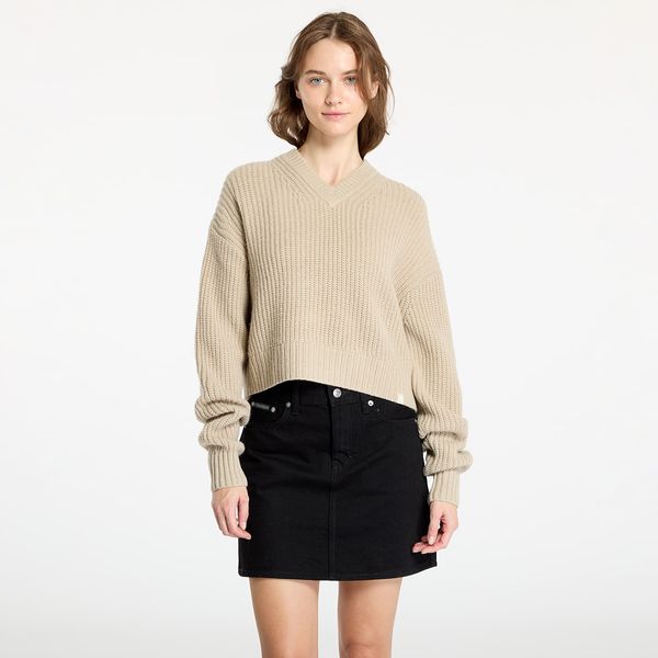Calvin Klein Džemper Calvin Klein Jeans Chunky V-Neck Sweater Pelican S