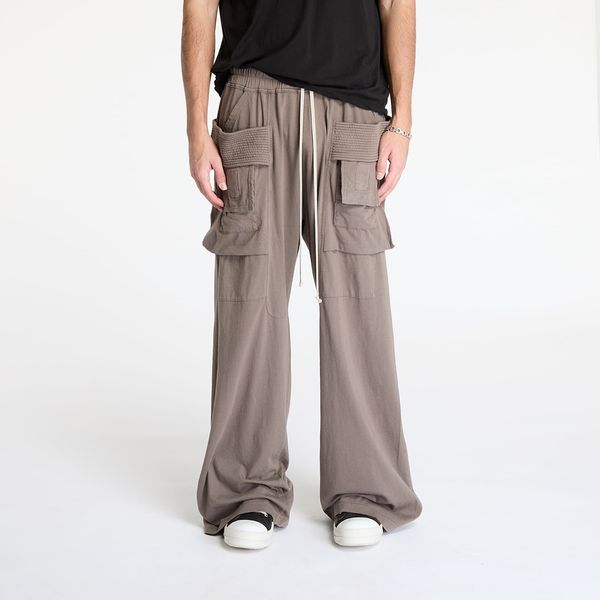 Rick Owens DRKSHDW Hlače Rick Owens DRKSHDW Creatch Wide Cargo Drawstring Dust S