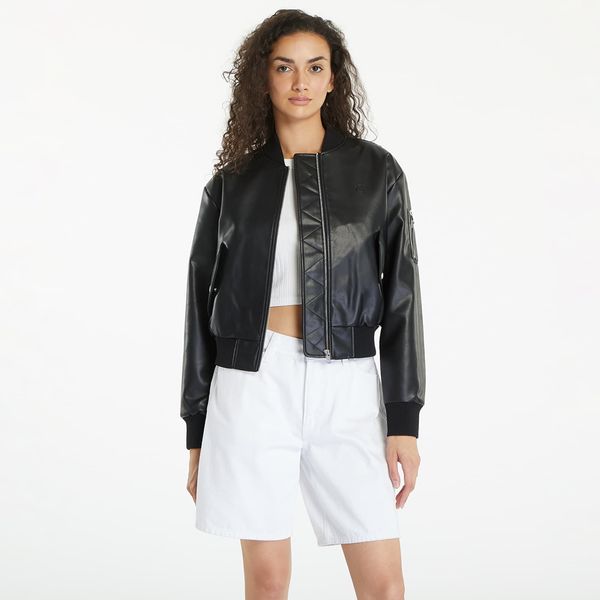 Calvin Klein Jakna Calvin Klein Jeans Faux Leather Bomber Jacket Black XS