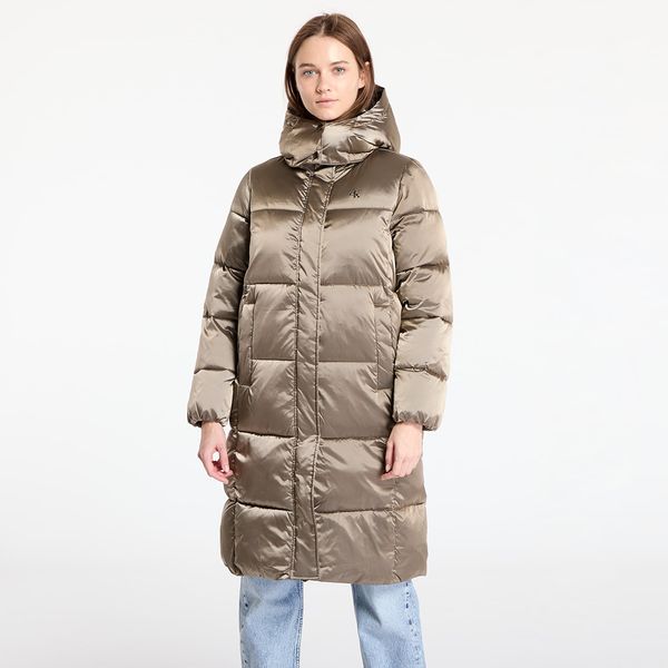 Calvin Klein Jakna Calvin Klein Jeans Shiny Satin Puffer Coat Brindle XS