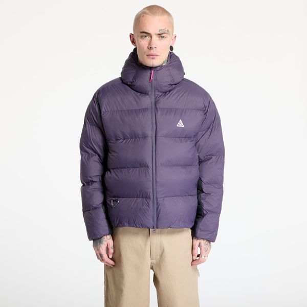 Nike Jakna Nike ACG "Lunar Lake" Puffer Men's Therma-FIT ADV Loose Hooded Jacket Dark Raisin/ Black/ Summit White S