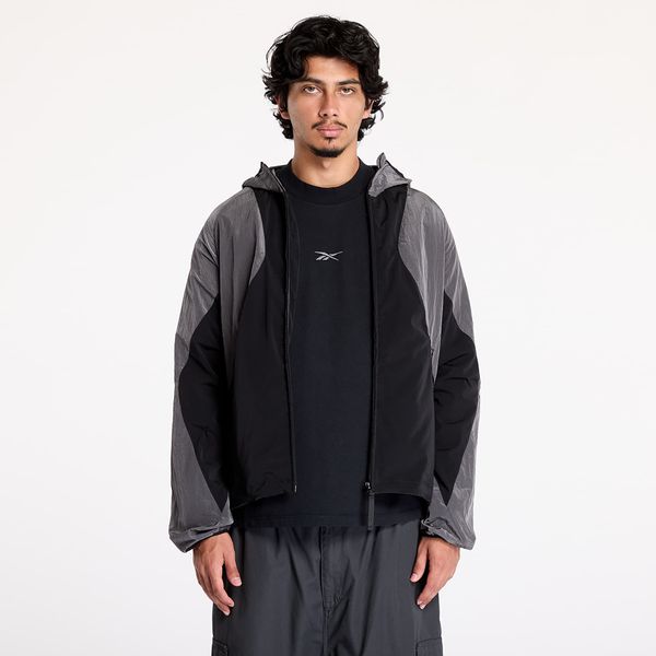 Reebok Jakna Reebok Running Hooded Jacket Black/ Misty Grey XL