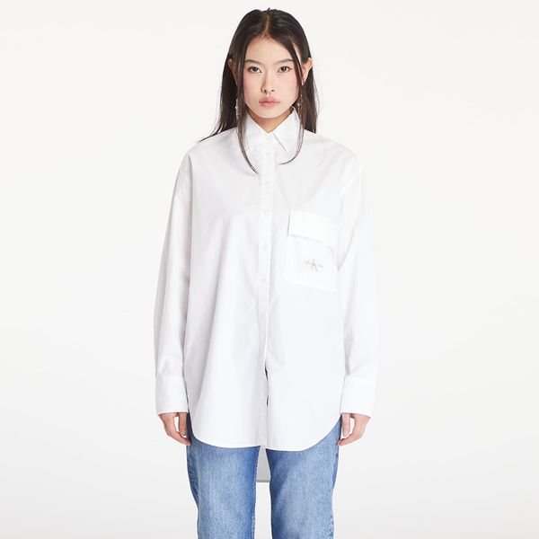 Calvin Klein Košulja Calvin Klein Jeans Long Cotton Utility T-Shirt Bright White S
