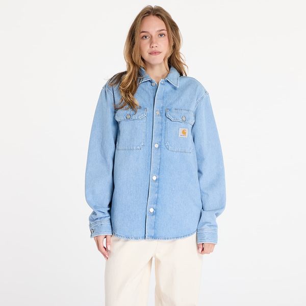 Carhartt WIP Košulja Carhartt WIP Harvey Shirt Jac UNISEX Blue Dark Bleached XS
