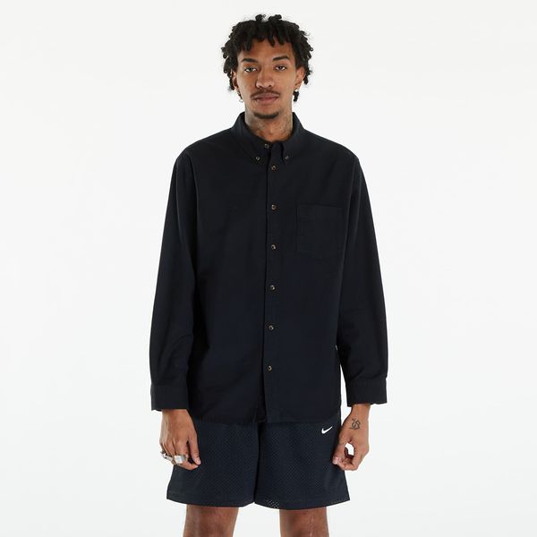 Nike Košulja Nike Men's Life Oxford Buttondown Long Sleeve Shirt Black/ Black/ Black L