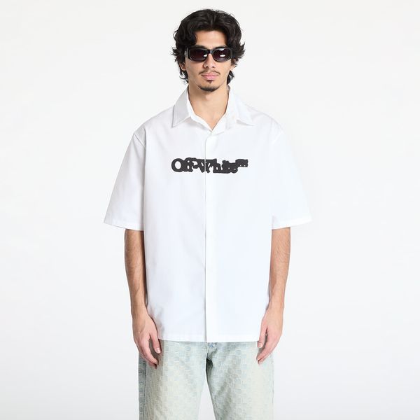 Off-White Košulja Off-White Spray Arrow Popl Bowling Shirt White/ Black XL