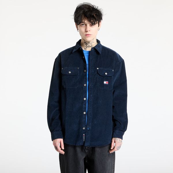 Tommy Hilfiger Košulja Tommy Jeans Relaxed Cord Shirt Dark Night Navy XL
