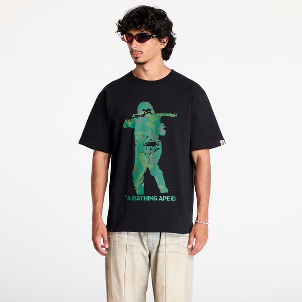 A BATHING APE Majica A BATHING APE Bitmap Soldier Tee M Black XL